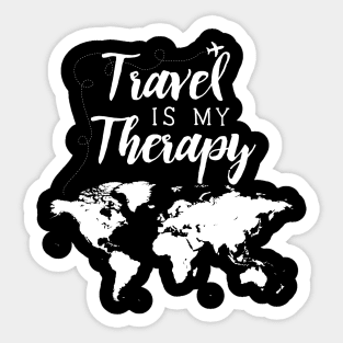Travel Is My Therapy Sticker